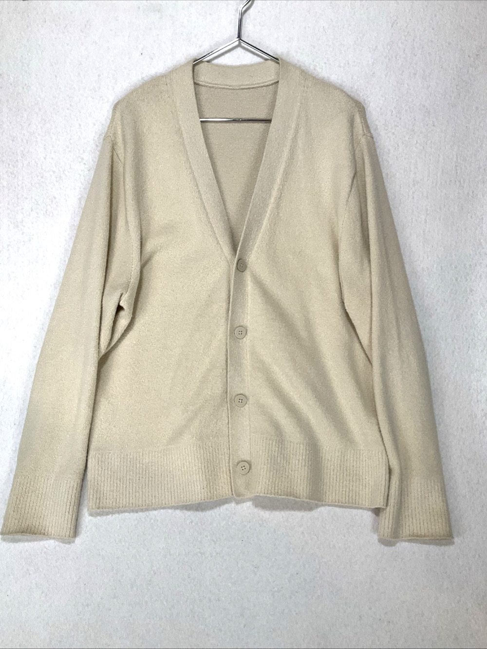 Lululemon Merino Wool-Blend Cardigan NATI Natural Ivory Men's Medium Academia